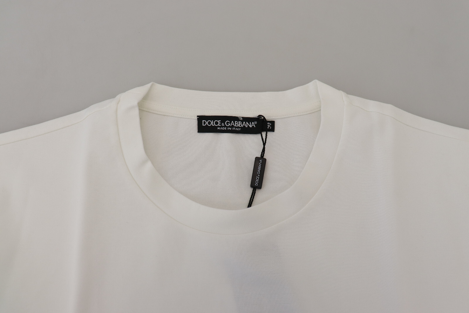 Pre-owned Dolce & Gabbana T-shirt White Logo Print Cotton Crewneck It46 /us36 / S Rrp $660