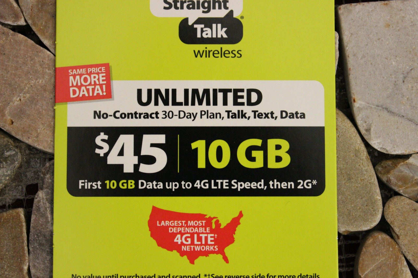 New Straight Talk Refill Card 30 Day $45 Prepaid Unlimited, Activated and Unused