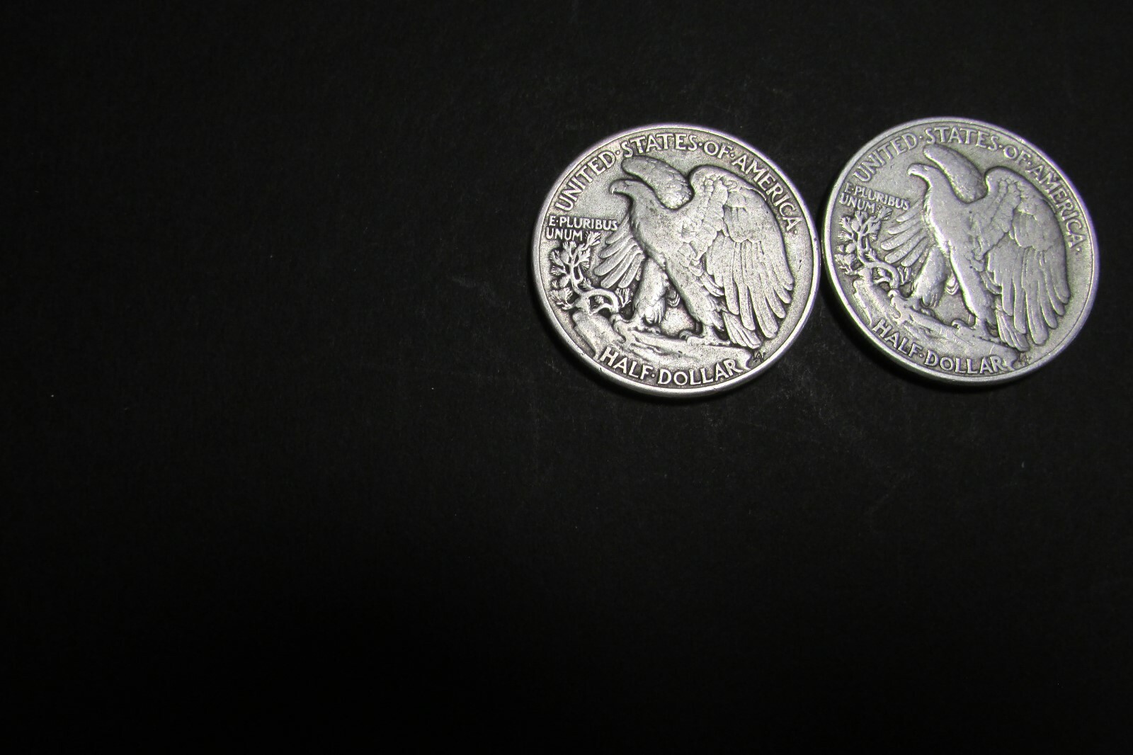 1946 Walking Liberty Half Dollars - 90% Silver. Lot of 2