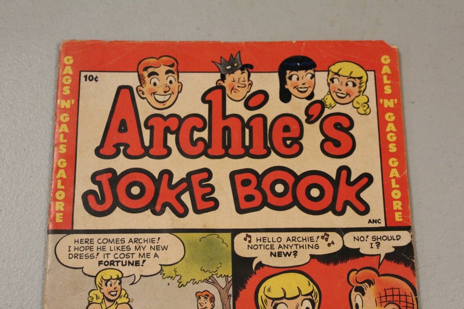 RARE Archie's Joke Book #1 1953 Fine- Jughead Betty Veronica Riverdale HTF VTG