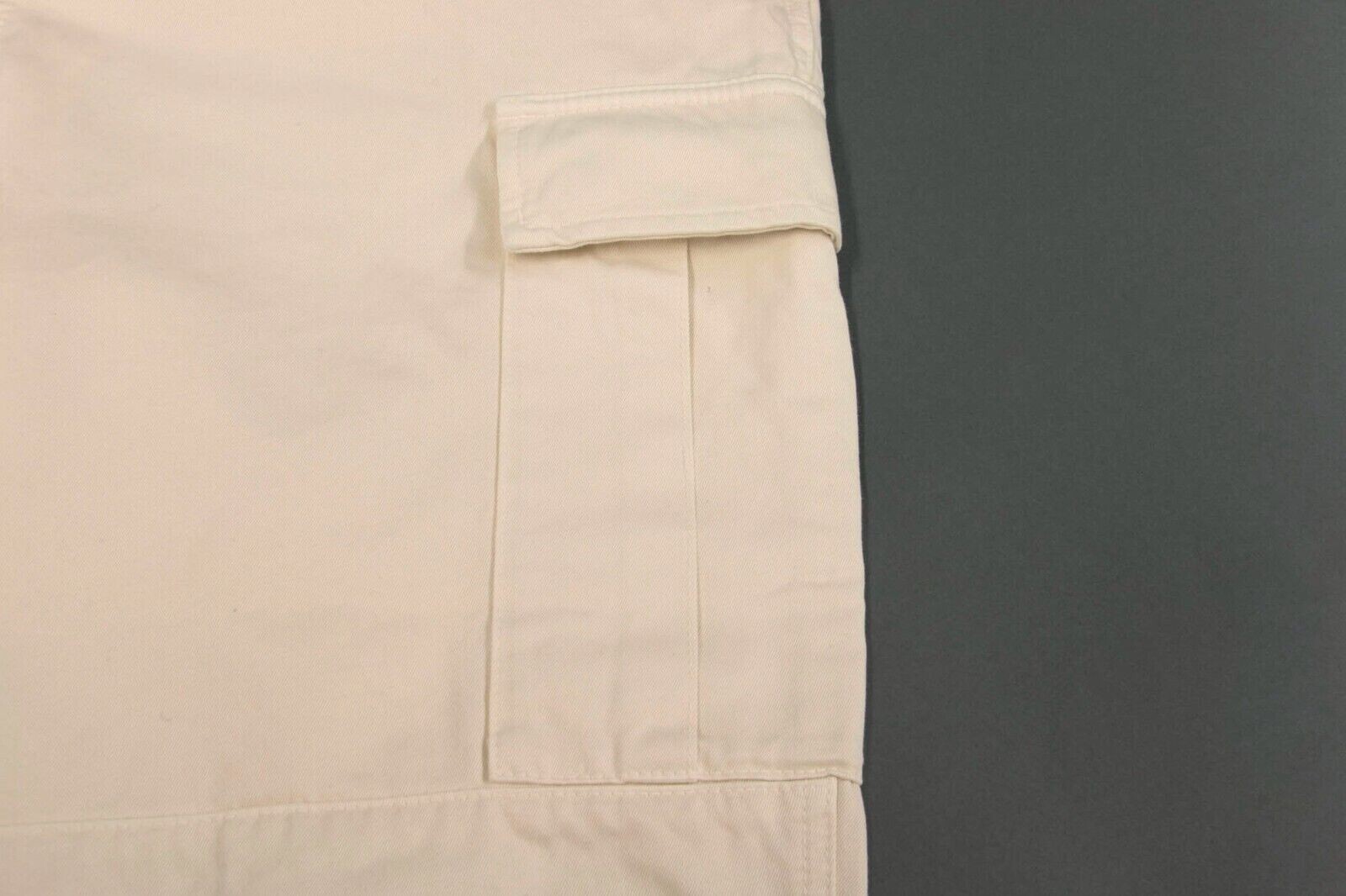 Pre-owned Brunello Cucinelli $1195  Men's "relaxed Fit" Cargo Pants A242 In White