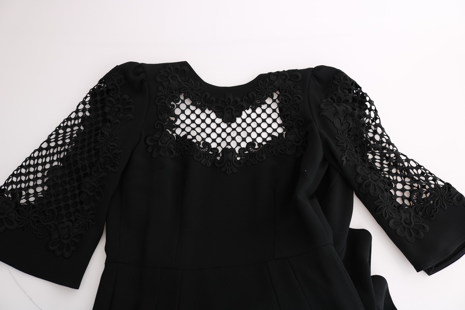 Pre-owned Dolce & Gabbana Dress Black Stretch Shift Long Maxi Gown S. It38 / Us4 Rrp $6000