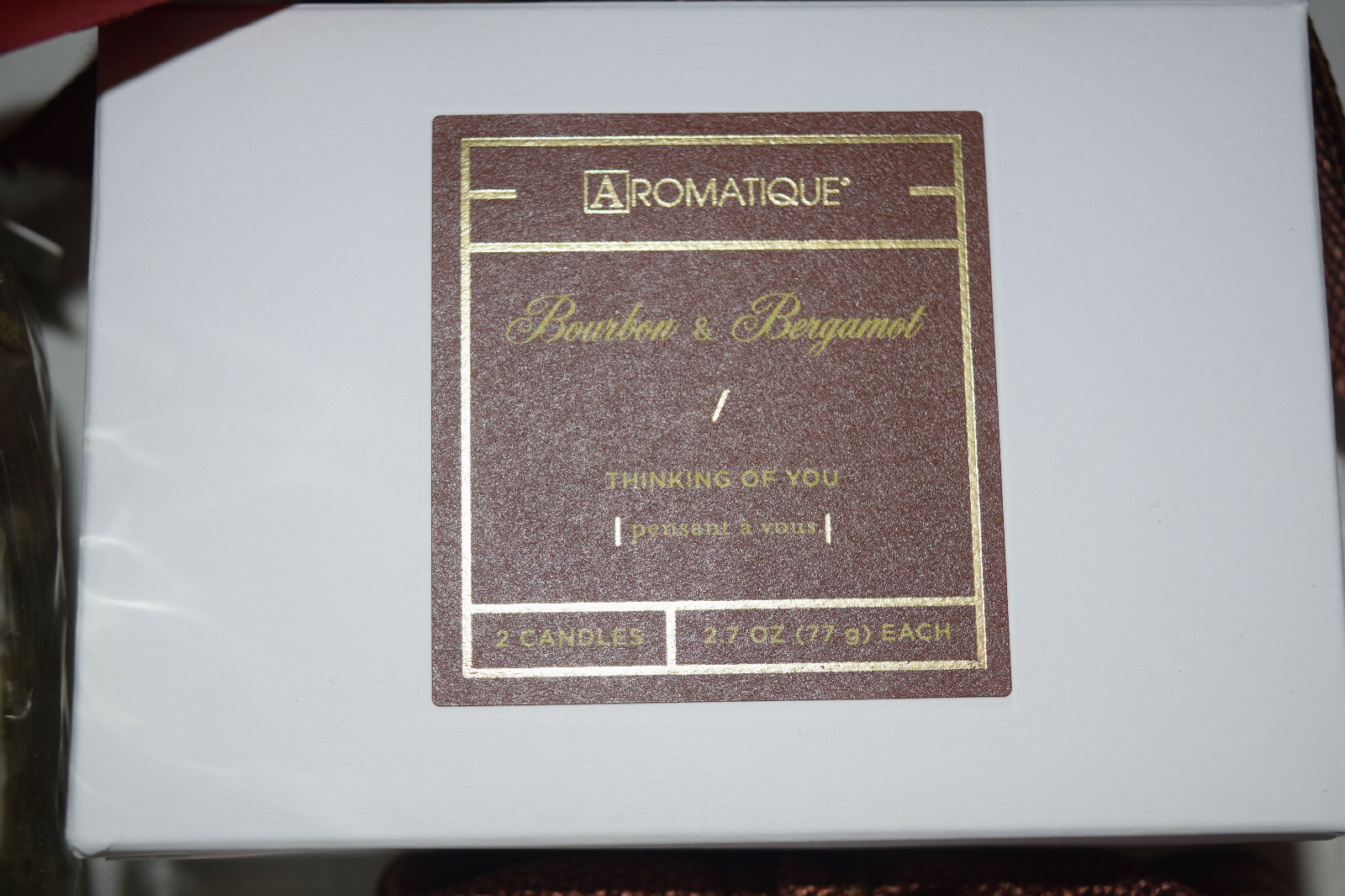 Lot of 3 Aromatique The Smell of Christmas Decorative Bourbon & Bergamot Candles
