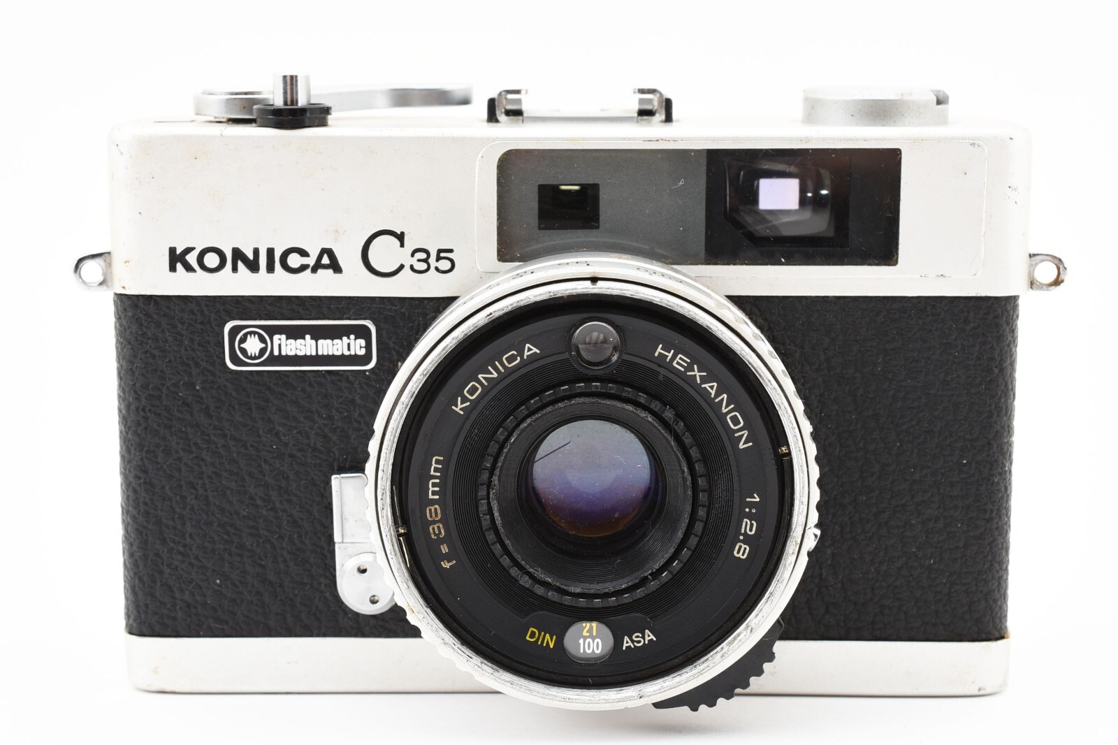 コニカ KONICA c35 Flashmagic CLAd]Konica C35 Flash Matic Silver 35mm Film Camera from