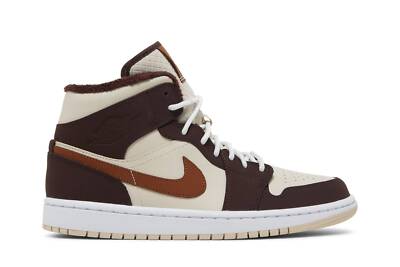 Pre-owned Jordan Air  Wmns Air  1 Mid Se 'cream Dark Chocolate' Do6699-200 In Ivory