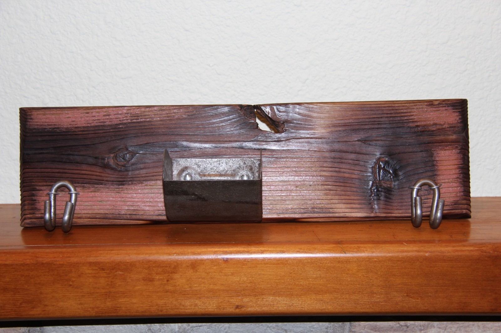 Dog Leash Hanger w/ Treat Holder, Recycled materials, Wall Hanging, Rustic Uniqu