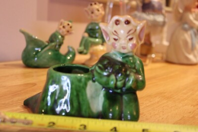 Vintage Walter-Renaker pottery elf pixie planter GUC woodland nymph planter