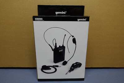 Gemini GMU-HSL100 UHF Wireless Hands Free Microphone System New