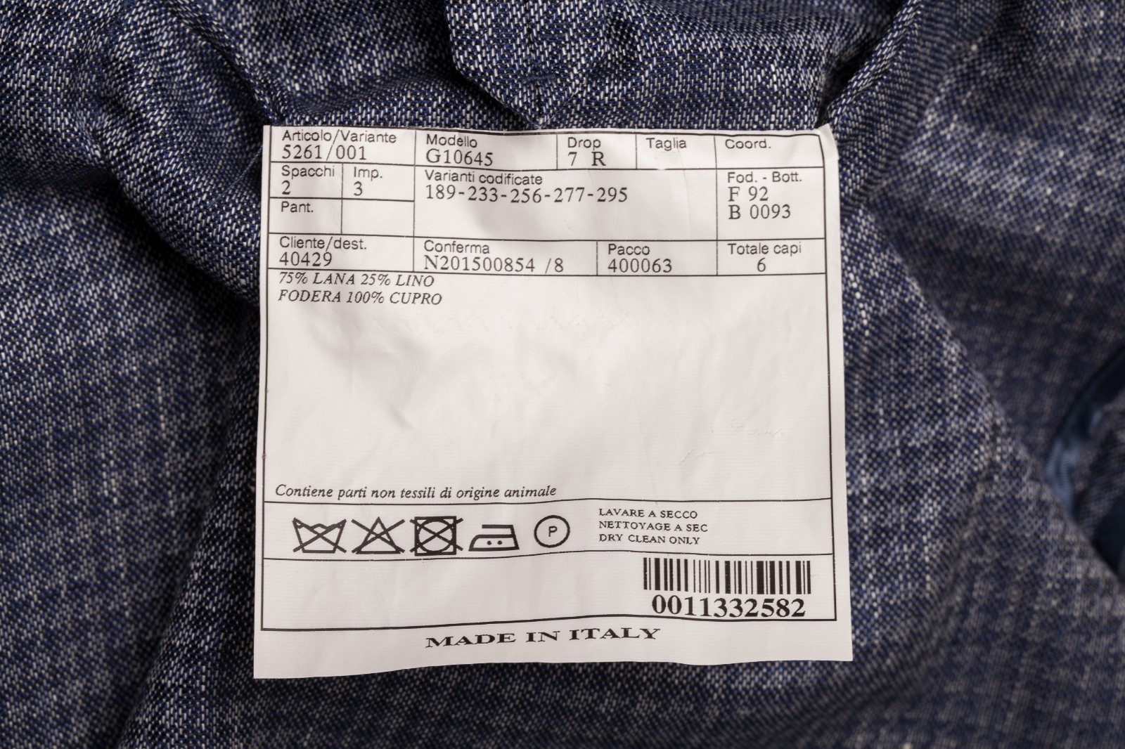 BELVEST BELVEST BLAU HUNDEZAHN WOLLE LEINEN JACKE BLAZER 46 US / 56 EU 7 R