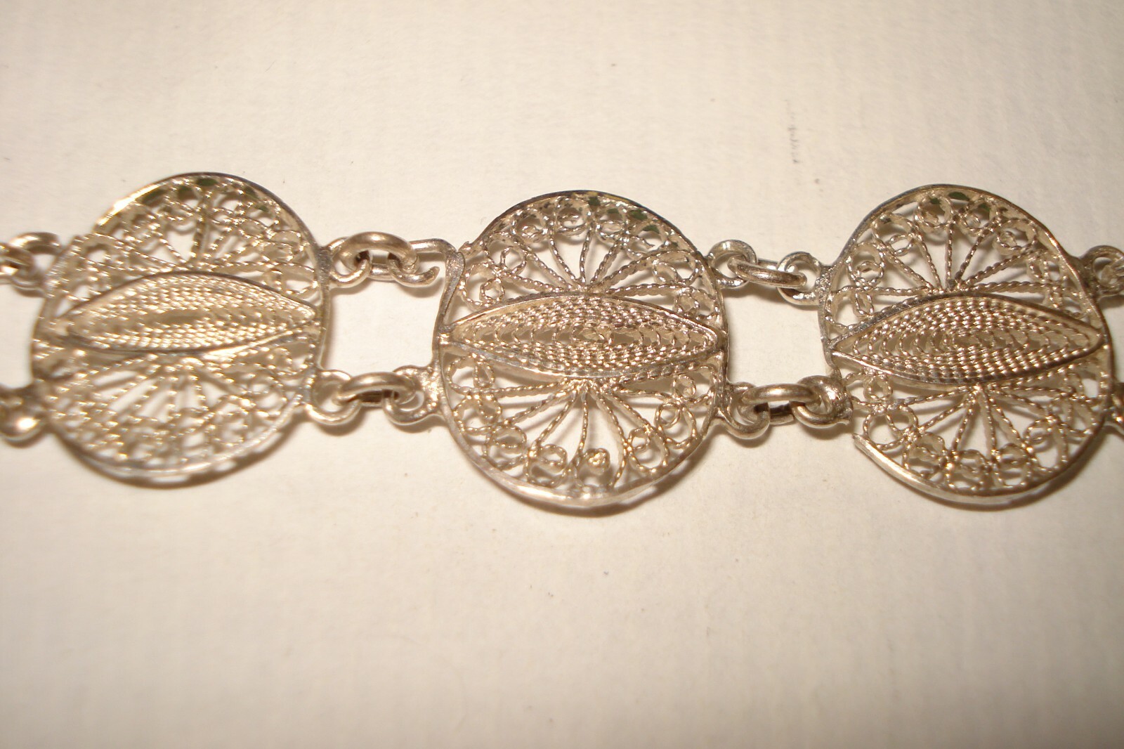 Antique Art Nouveau Sterling Silver Wire Filigree 6.5