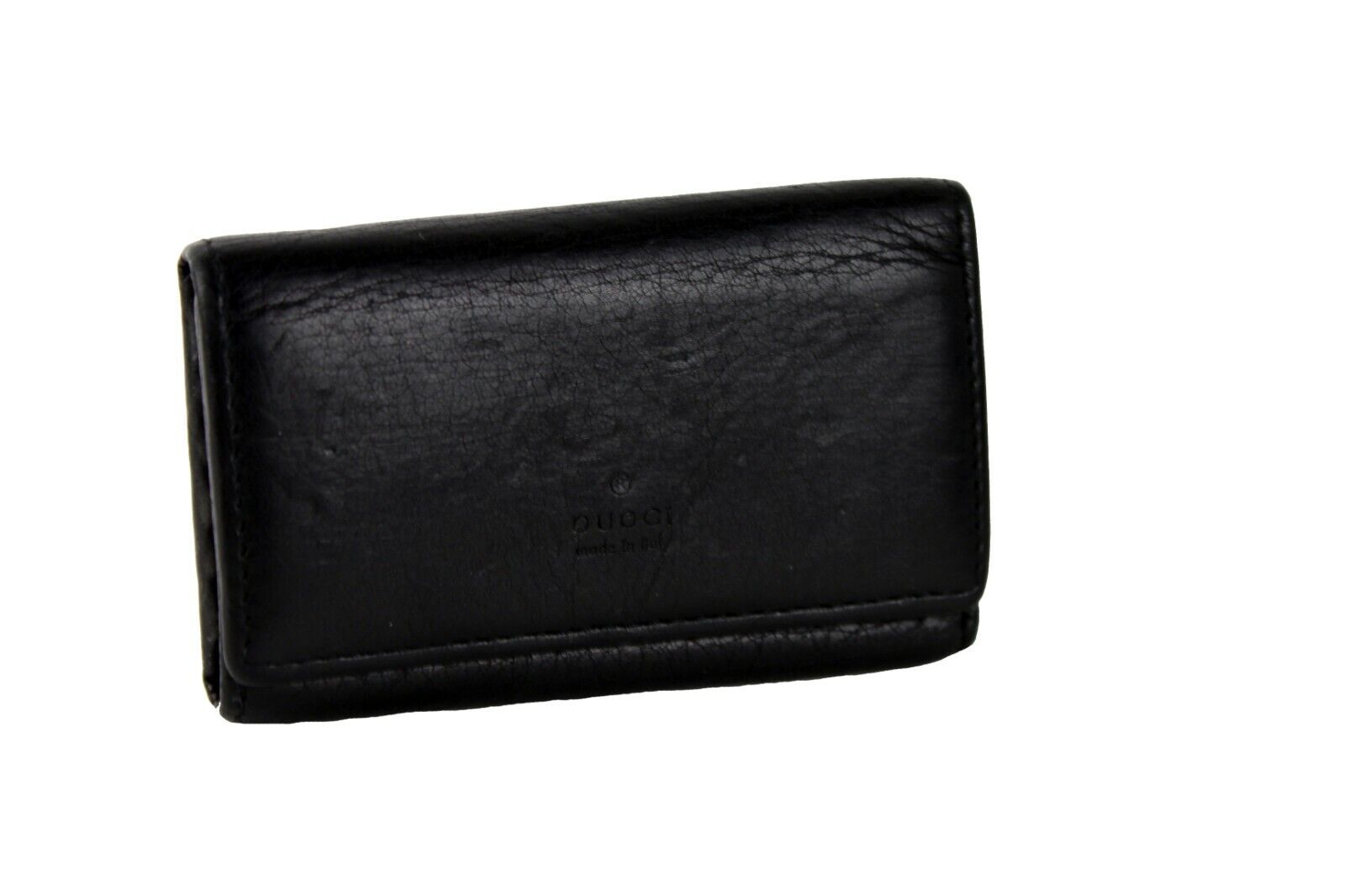 GUCCI Black Leather Key Case 6 Hooks Used Vintage Key GUCCI Black Leather Key Case 6 Hooks Used Vintage Key