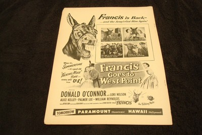 FRANCIS THE TALKING MULE in FRANCIS GOES TO WEST POINT Oscar ad Donald O'Connor