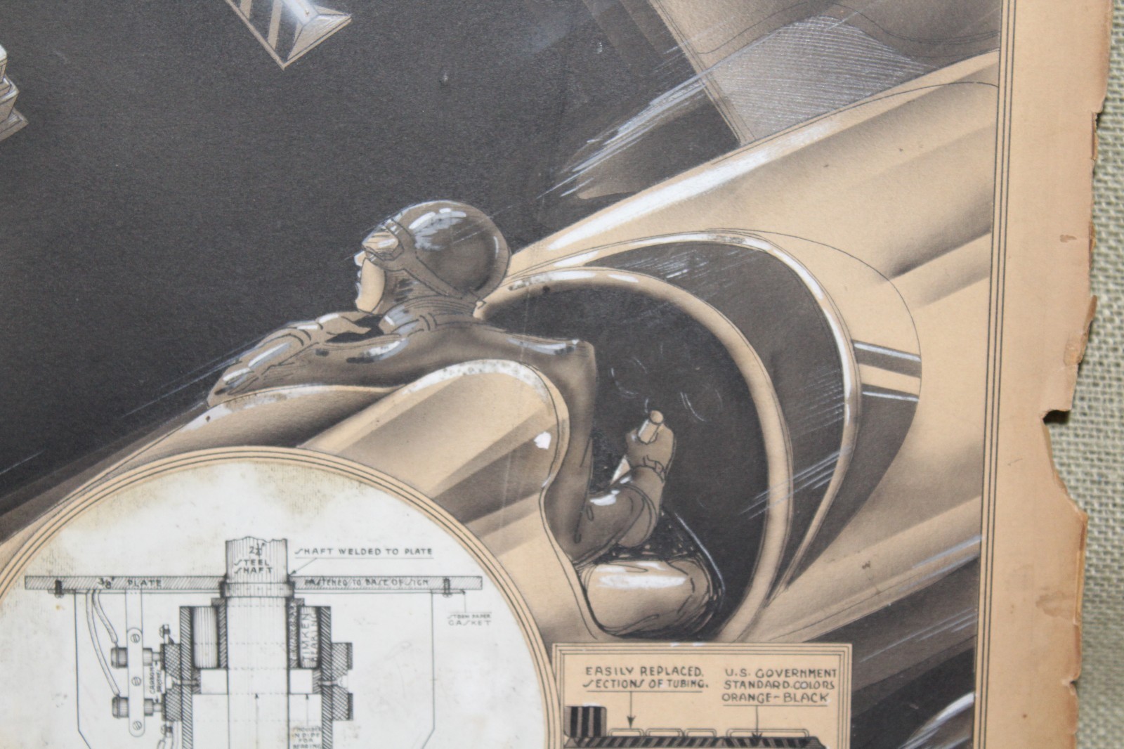 ORIGINAL 1930's AVIATION AIR DIRECTIONAL 