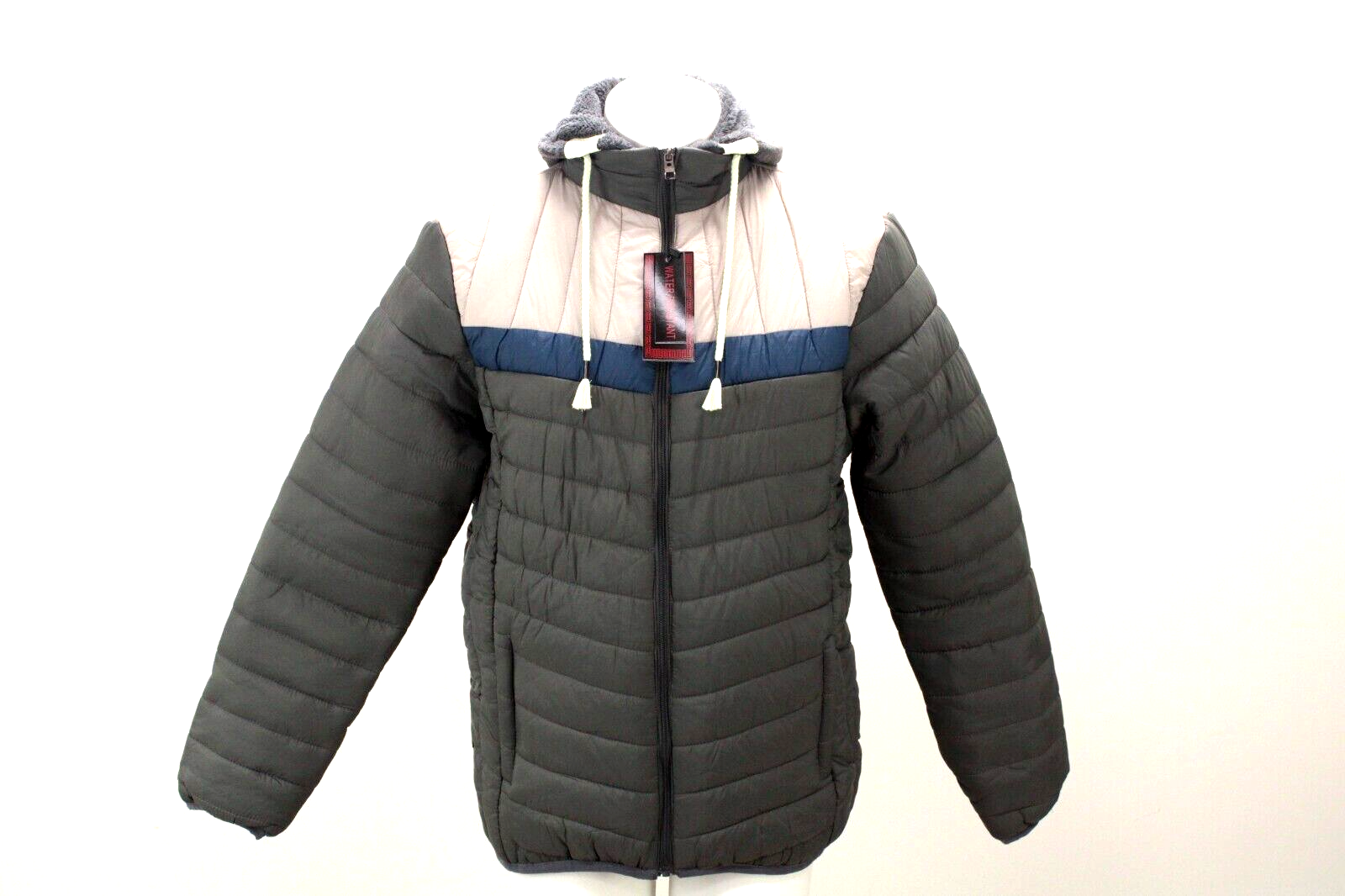 Maximos Puffer Hooded Jacket Mens XL Gray Blue Lightweight Maximos Puffer Hooded Jacket Mens XL Gray Blue Lightweight