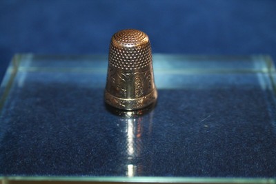 Vintage Antique 14k Yellow Gold Sewing Thimble