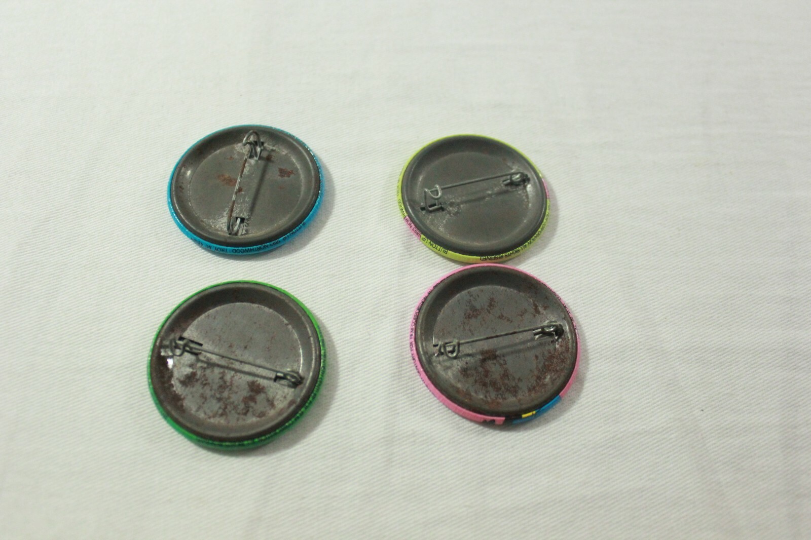 Lot of 4, Vintage 1989 The Simpsons, Bart Simpson Buttons Pin