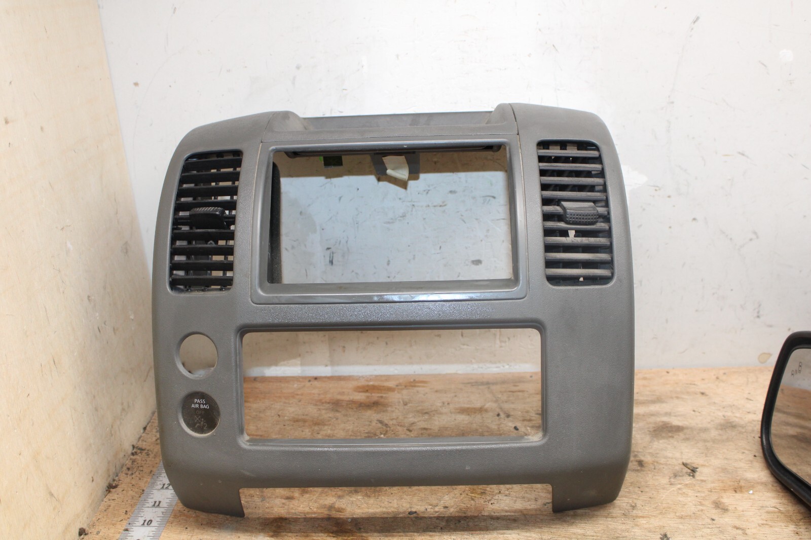 05-08 Nissan Frontier - Dash Radio Trim Bezel Panel Gray