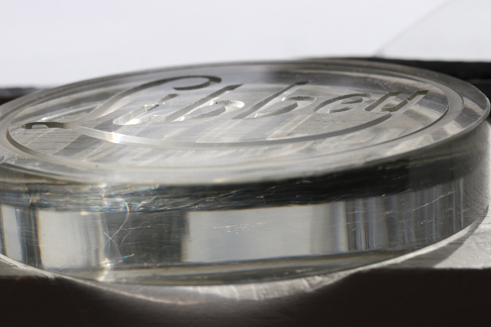 VINTAGE LIBBEY GLASS PAPERWEIGHT 