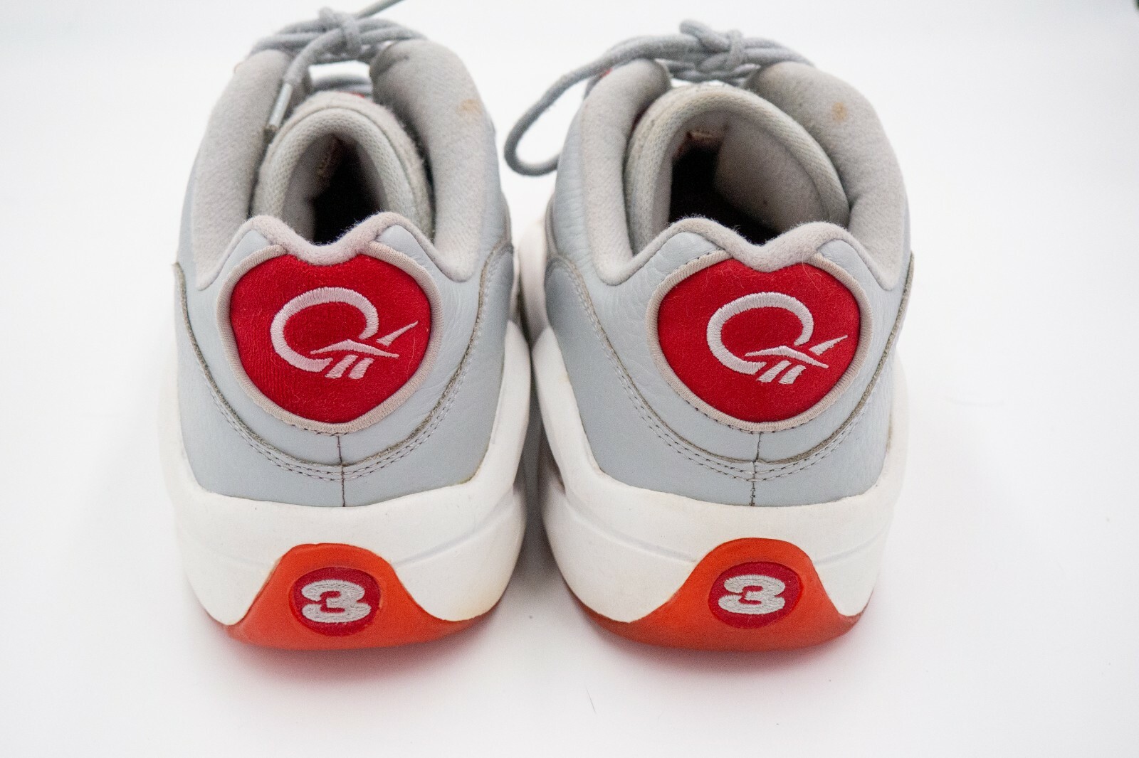 Reebok Question Low Red Toe Grey 