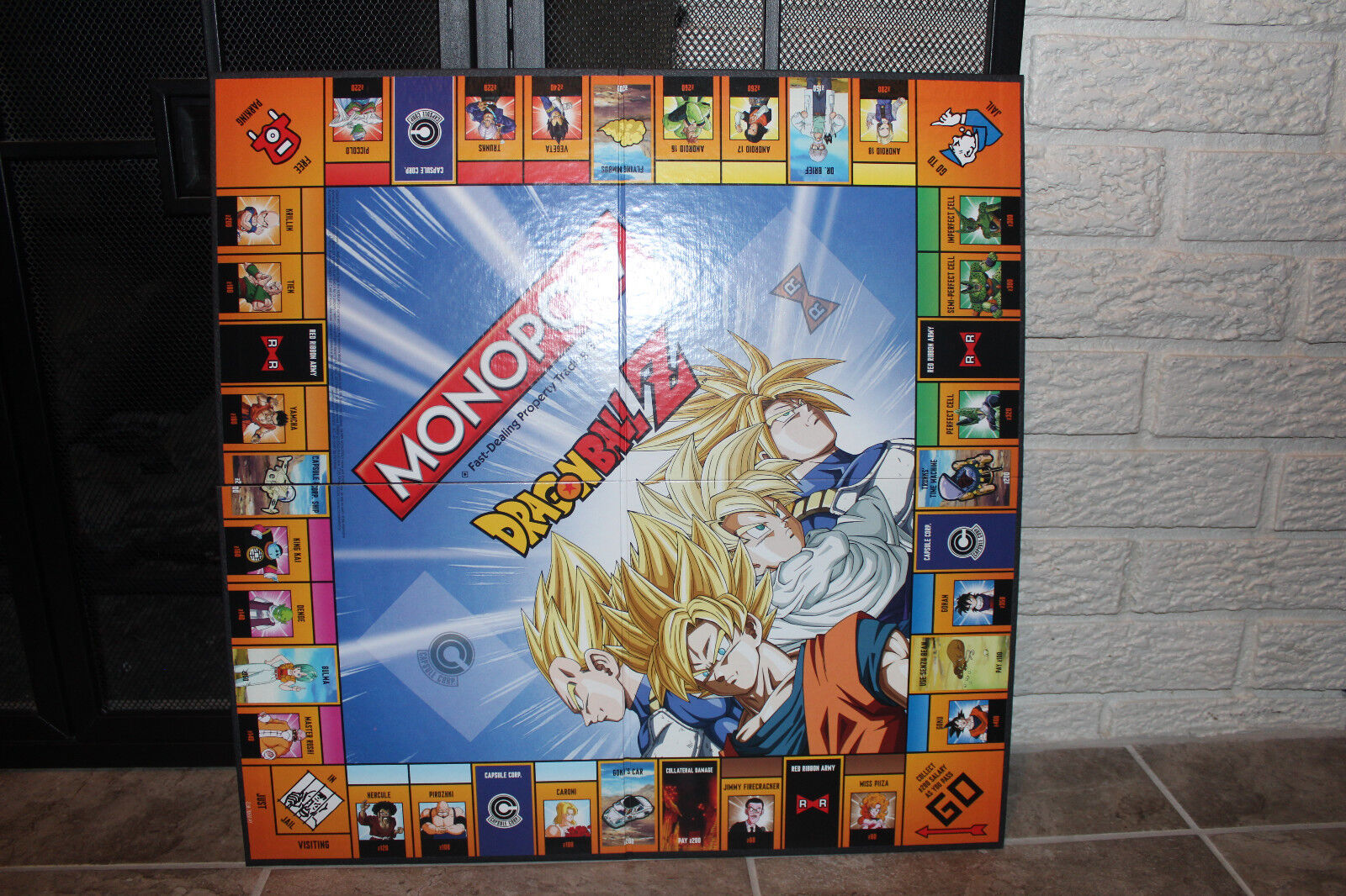 Monopoly Dragon Ball Z Replacement Game Board + Rules New