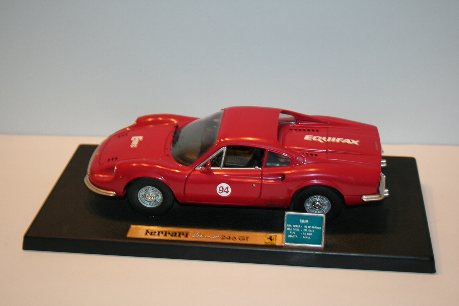 Anson 製　フェラーリディーノ246GT 1/18 Anson 1:18 Ferrari Dino 246 GT - Equifax - Rare - Good