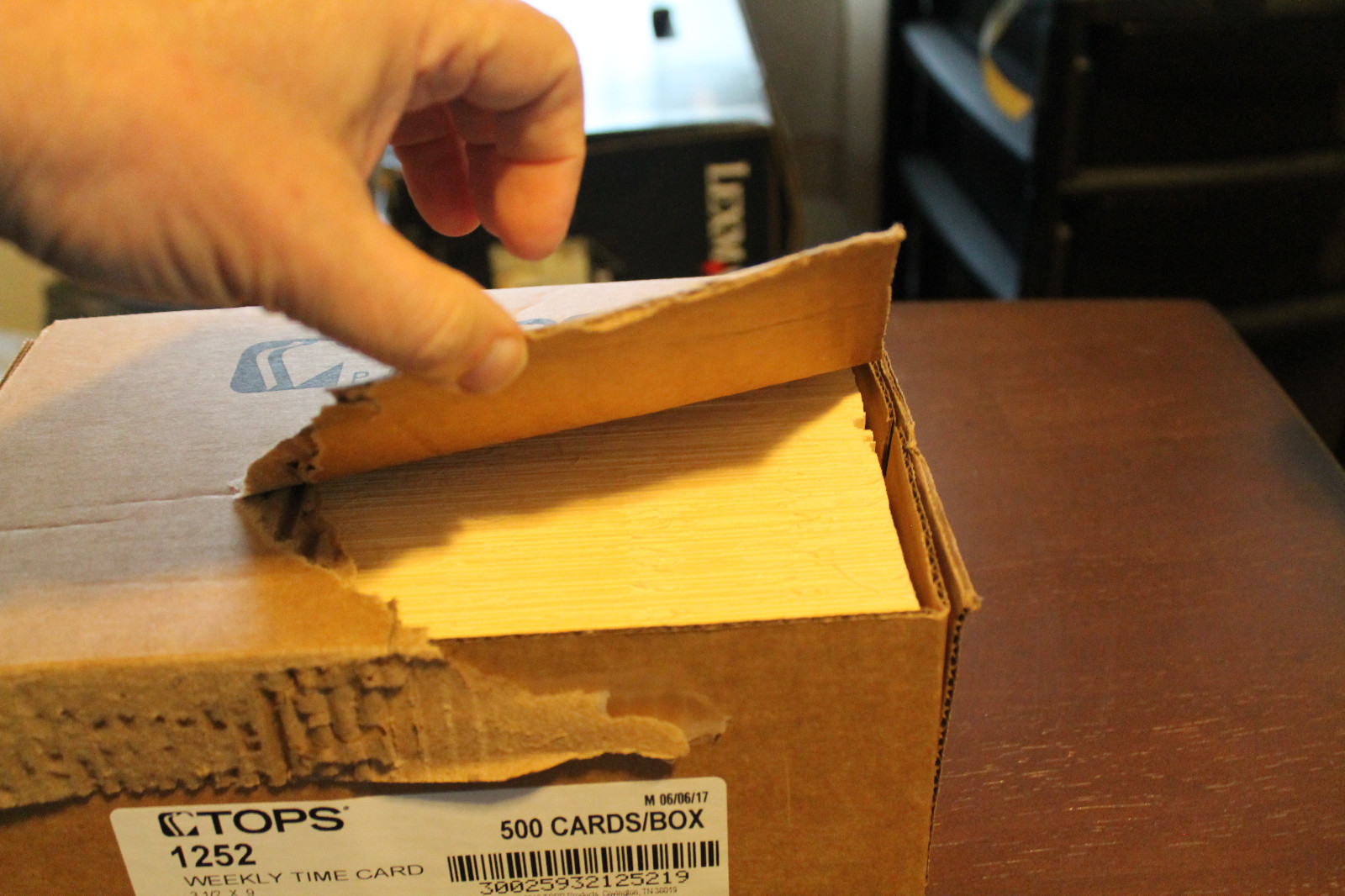 TOPS 1252 WEEKLY TIME CARD 500 CARDS NIB