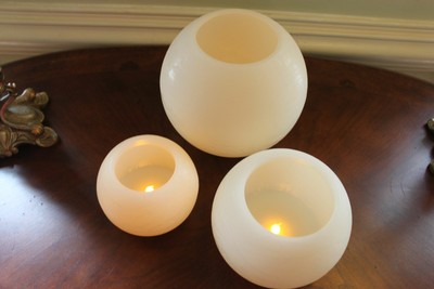 EcoGecko 6 Inch Wax MoonSphere LED Flameless Candle with 5 Hour Timer