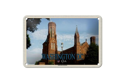Blechschild 18 x 12 cm Reise Schild: Washington DC USA Smithsonian Institution