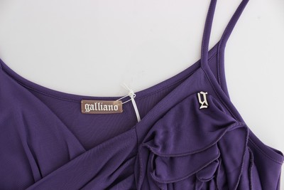 

JOHN GALLIANO Платье Фиолетовое Трикотажное Платье Коктейльное Bodycon IT44/US10 Рекомендуемая розничная цена 340 долларов США, Фиолетовый