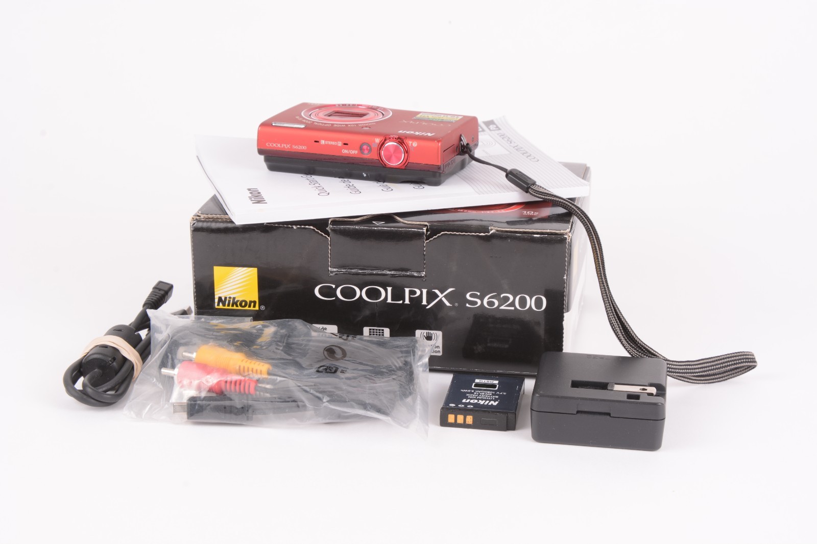 Nikon COOLPIX S6200 16.0MP Digital Camera - Red [AS IS