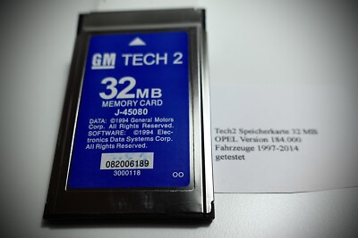 Tech2 Speicherkarte 32 MB OPEL Version 184.000 Fahrzeuge von 1997-2014 getestet