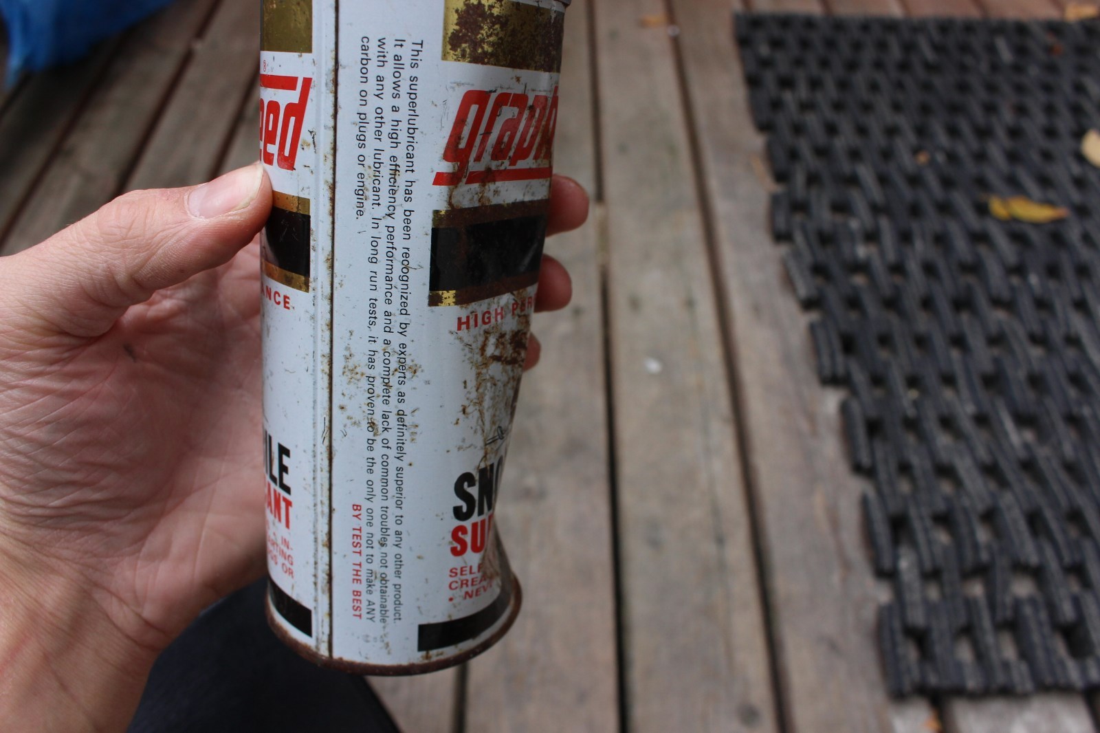 vintage advertising snowmobile graph speed motor oil can sign gas pump