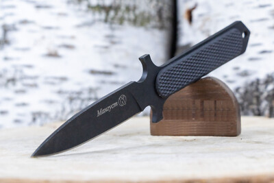OOO PP Kizlyar knife ''Mongoose''. AUS-8. Black StoneWash.