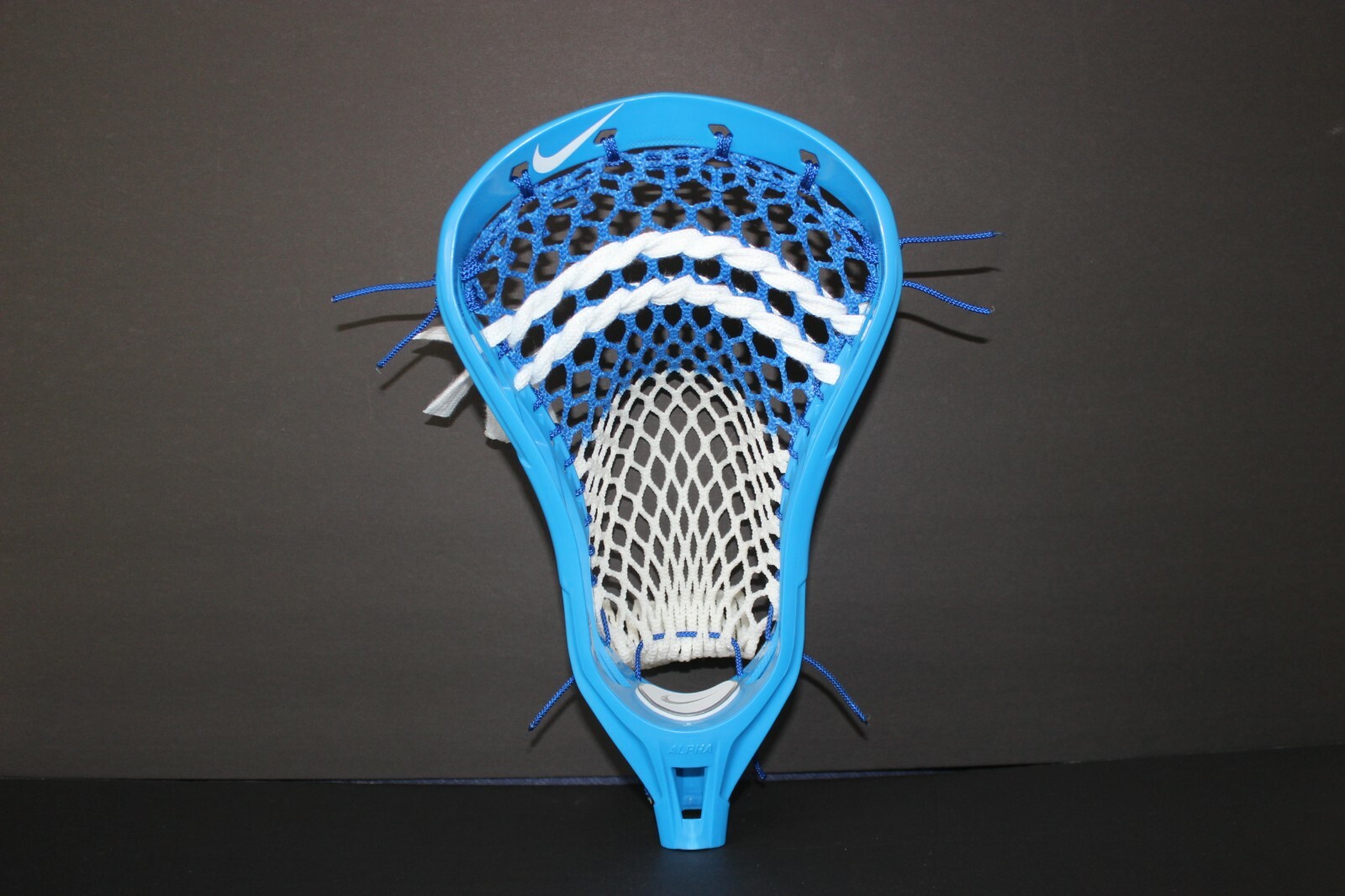 NEW Nike Alpha U Lacrosse Head custom strung w/ waxed mesh.