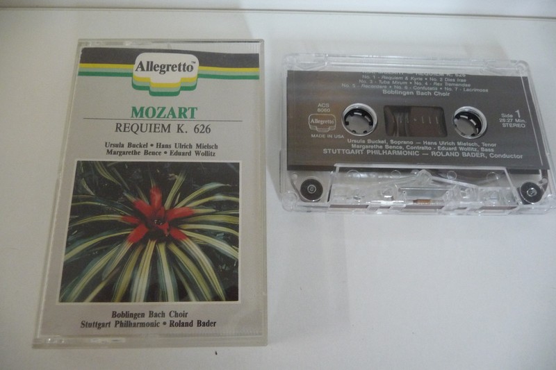 Mozart Requiem K.626 Boblingen Bach Choir K7 Audio Classical Tape Boitier Fendu