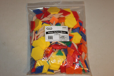 Didax Plastic Pattern Blocks, 250 Plastic Pieces, NEW, Geometric Patterns