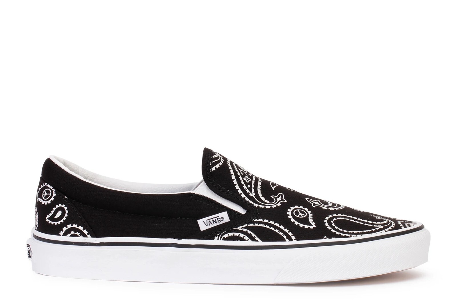 

Vans Classic Slip On Peace Бандана с узором пейсли Черный/Белый, White/black, VANS Classics