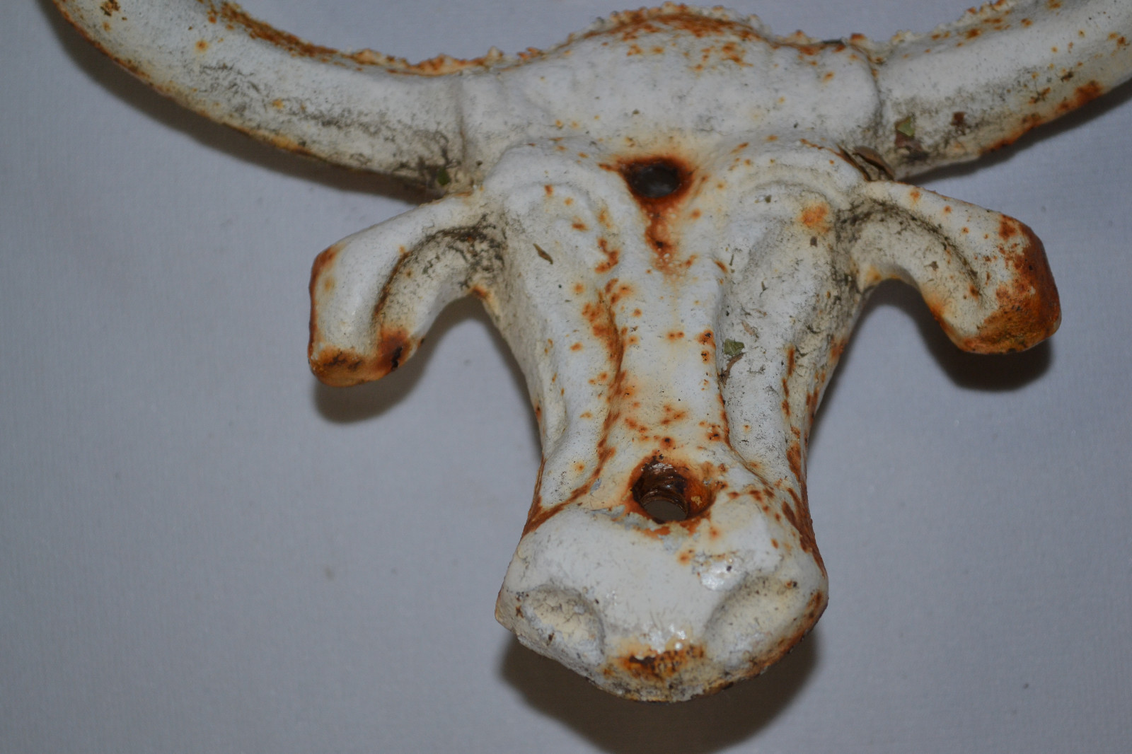 Vintage Cast Iron Texas Longhorn Steer Bull Cow Dinner Bell Wall Mount