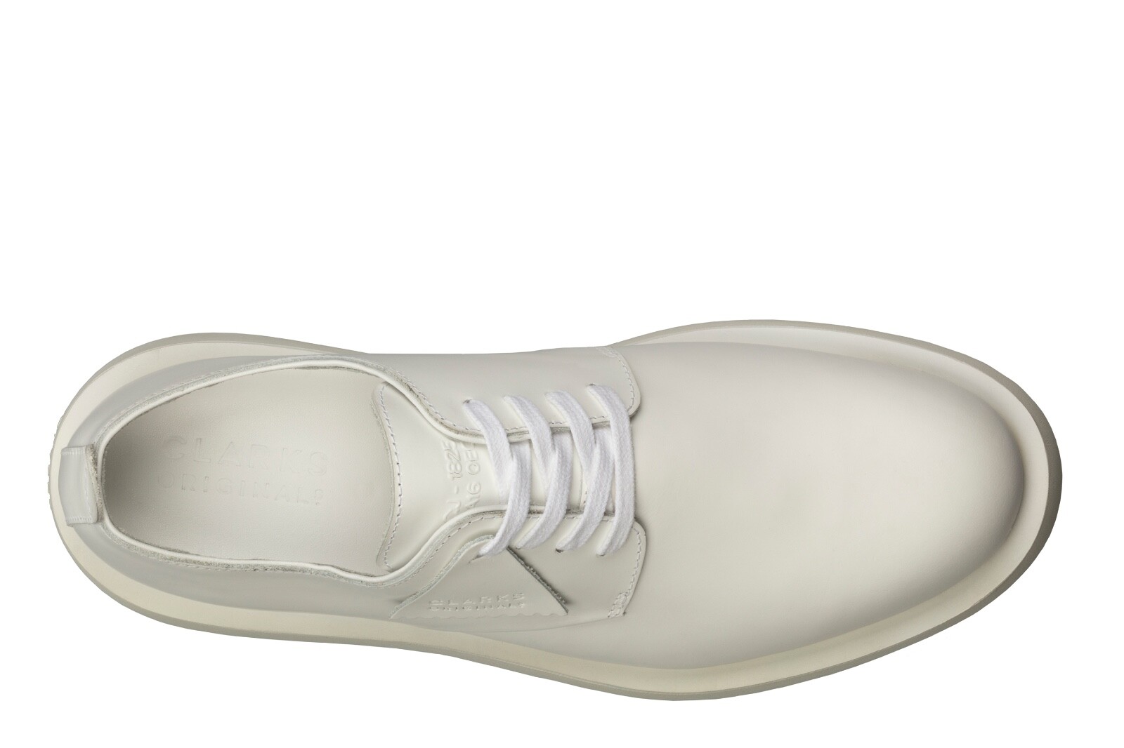 Pre-owned Clarks Men's Mileno London White Leather Casual Shoes 26160866