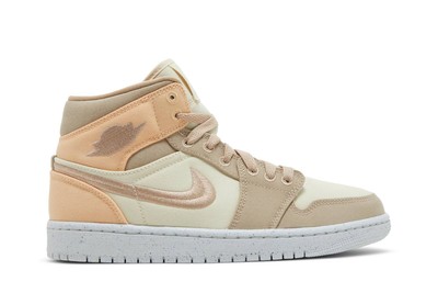 Air Jordan Air Jordan 1 Mid SE 'Muslin Canvas' DV0427-102 Women's Shoes