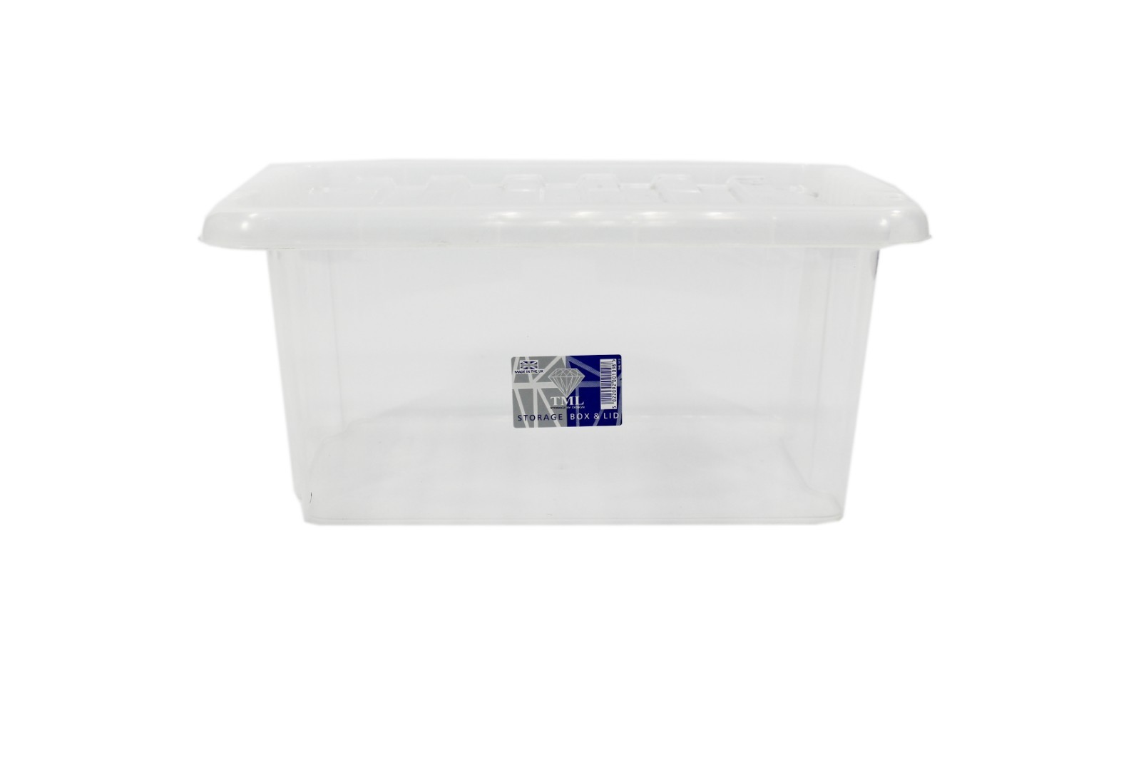 Plastic Storage Boxes Clear With Black Lids Home Office Stackable