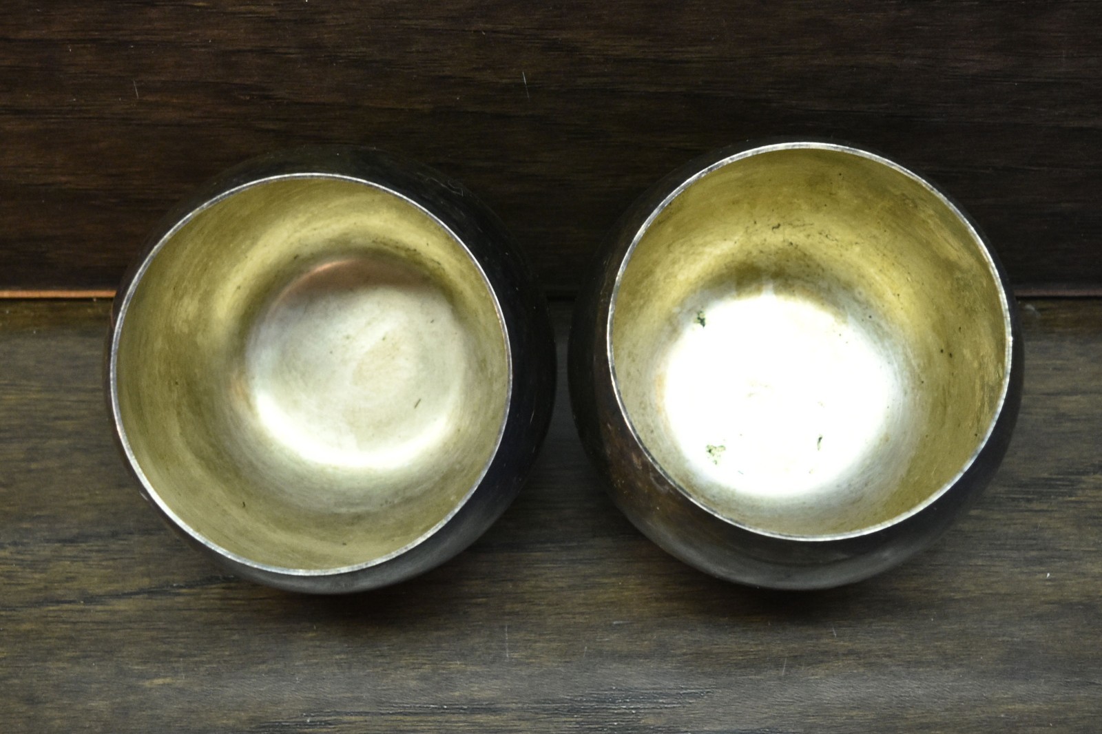 Set Of 2 Vintage E P C A Poole Silver Plate Short Cup Goblet 833