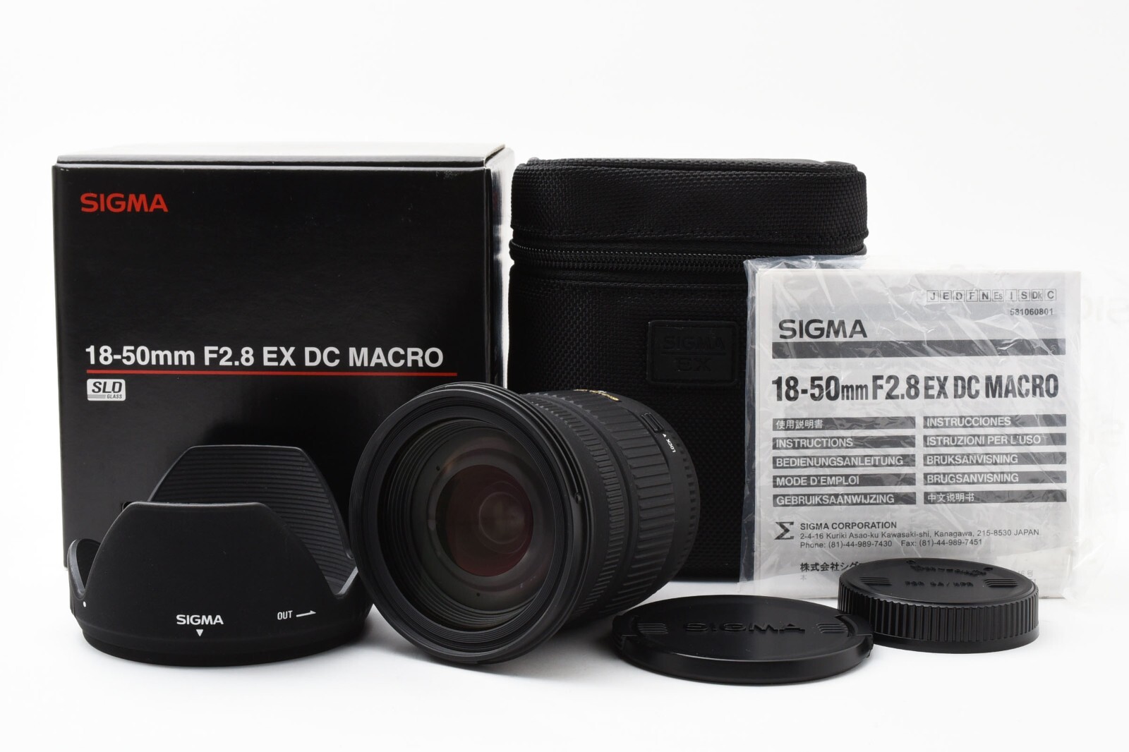 【極美品】SIGMA DC 18-50mm 1:2.8 EX MACRO Sigma 18-50mm f/2.8 EX DC HSM Macro Lens for Nik 582-306 B&H