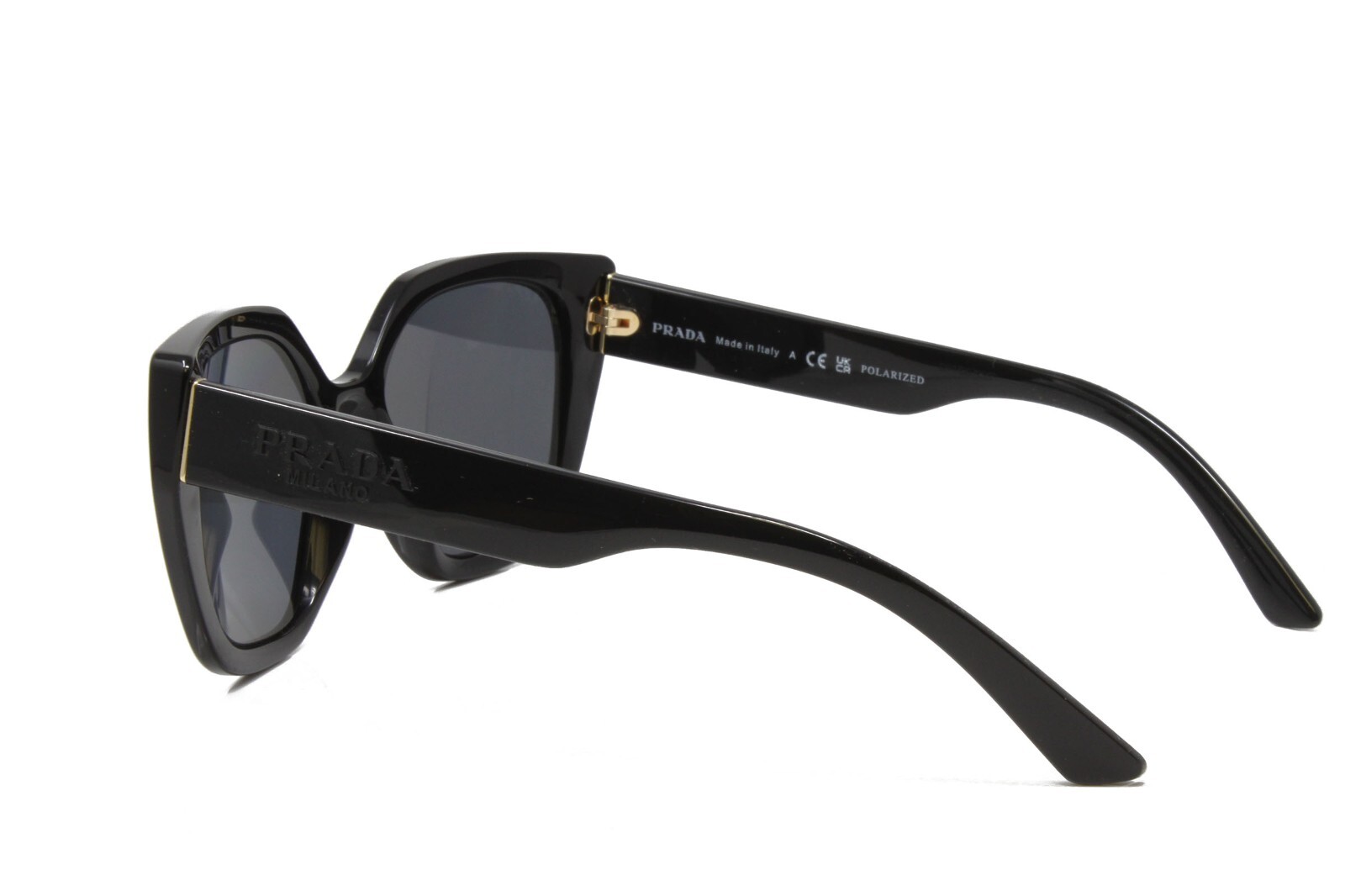 Pre-owned Prada Women's Sunglasses Pr24xs-1ab5z1 Black 52mm Polarized Lens W/case In Gray