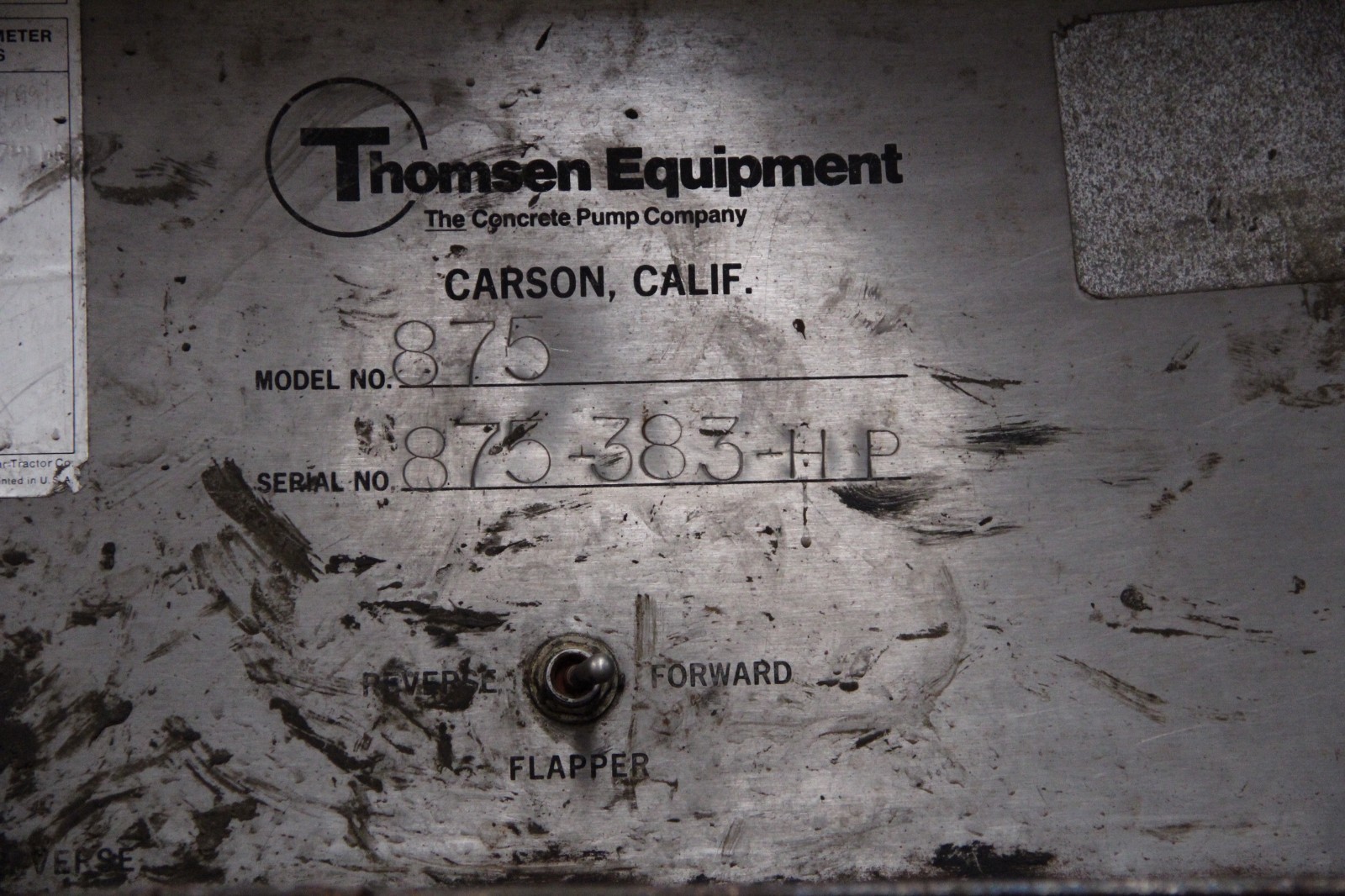 Thomsen Concrete Pump Model 875 Works Great