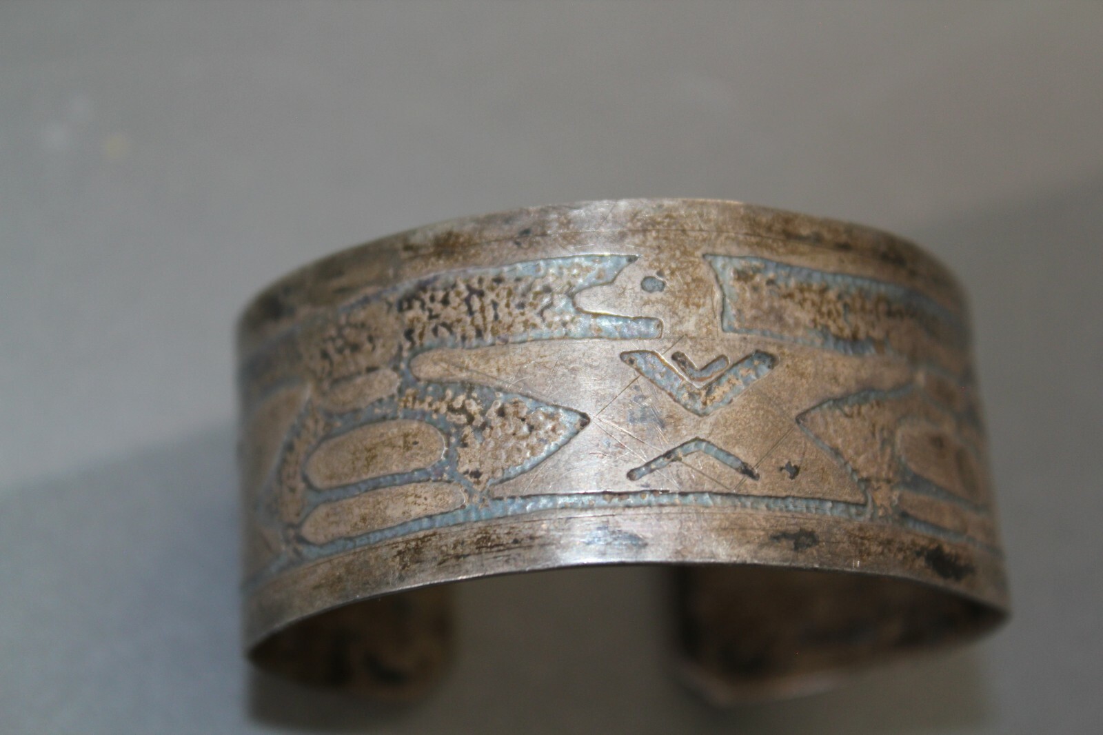 Vintage Native American Sterling Cuff Bracelet