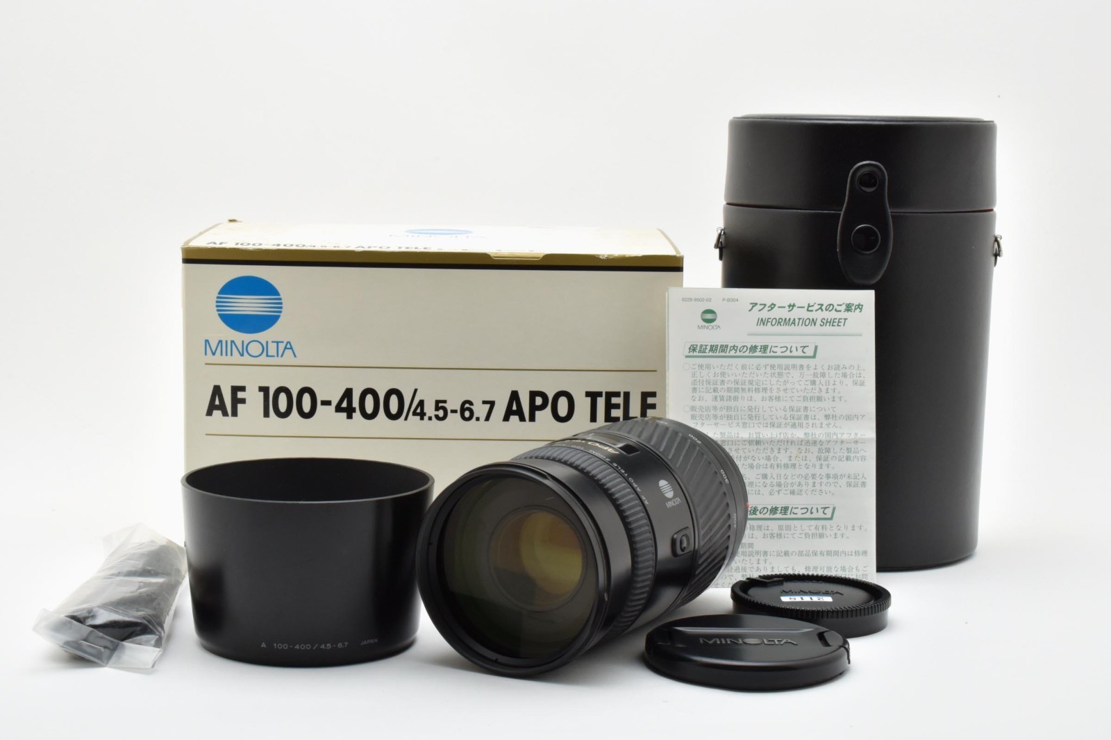 Minolta AF Apo Tele Zoom 100-400mm F/4.5-6.7 Lens w/Box For