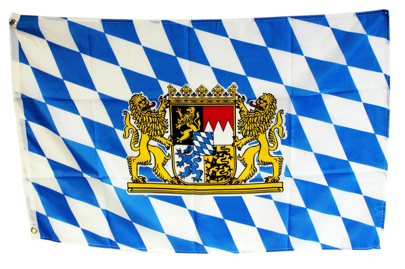 Fahne Flagge Bayern mit Wappen 0,90m x 1,50m (0140460)