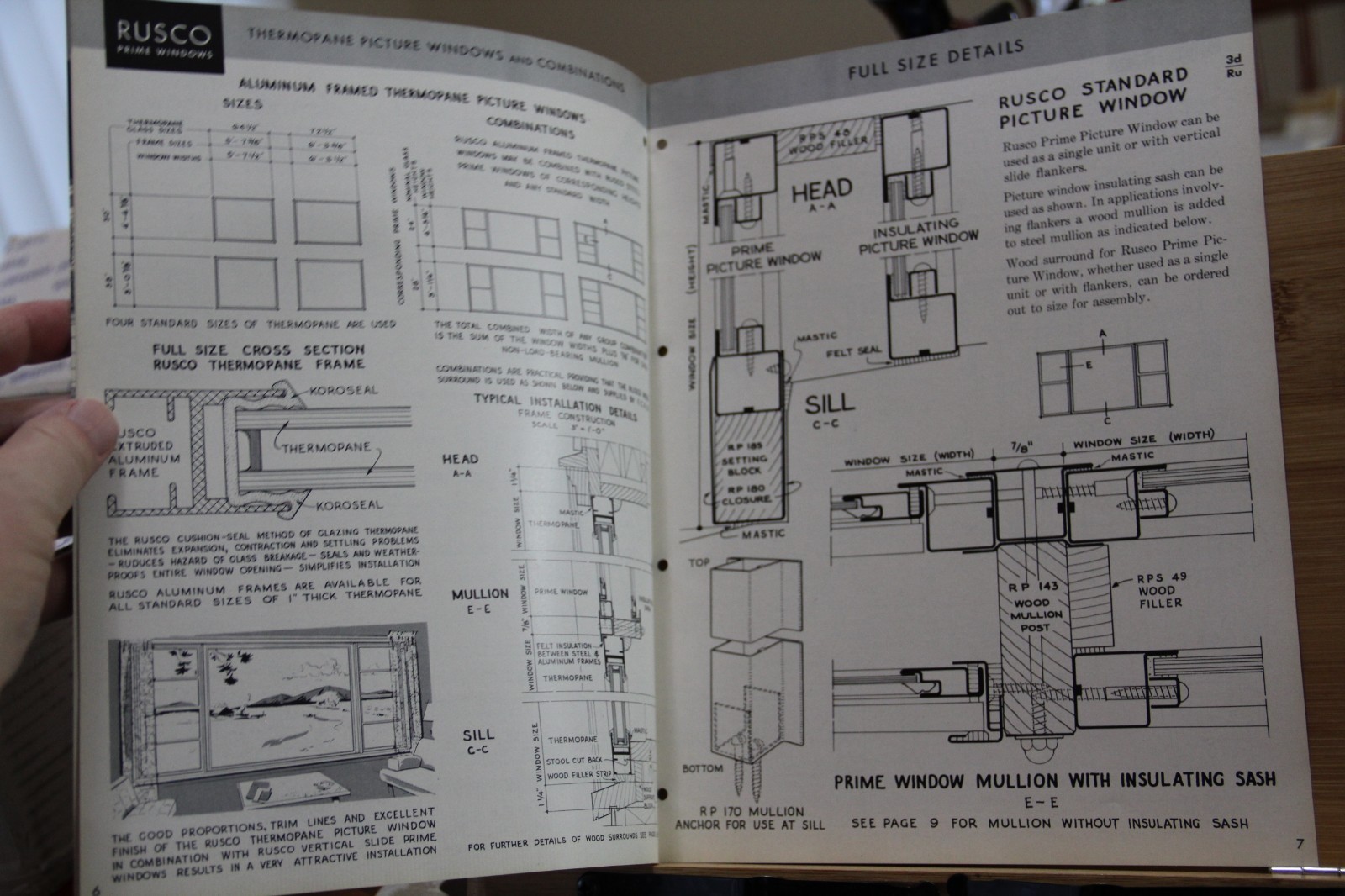 Brochure Rusco Prime Window F. C. Russell Company Cleveland Ohio Vintage 1951