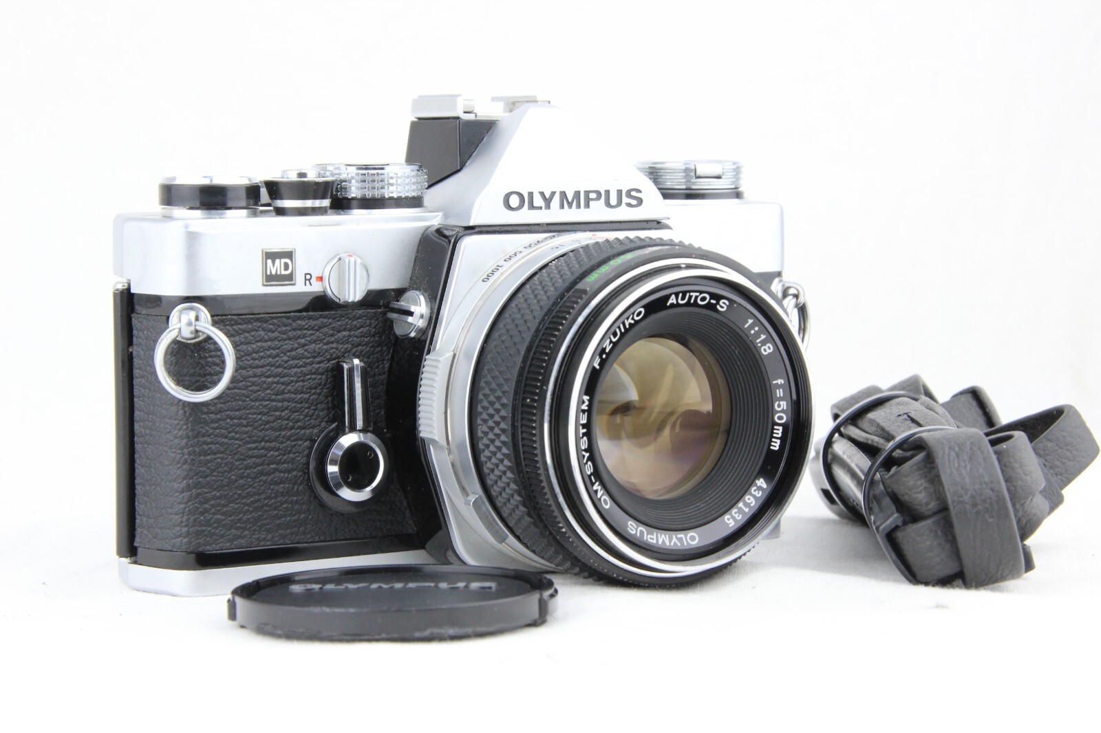 NEAR MINT- ] OLYMPUS OM-1 MD SLR Film + F.Zuiko Auto-S 50mm f/1.8